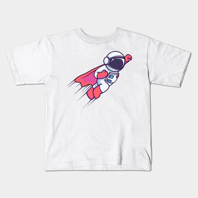 Astronaut Super Flying Kids T-Shirt by TirasElessa